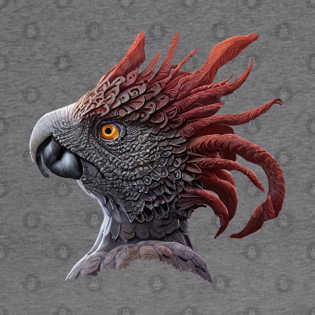 Bird phoenix red fire feathers by Redi-Cati
